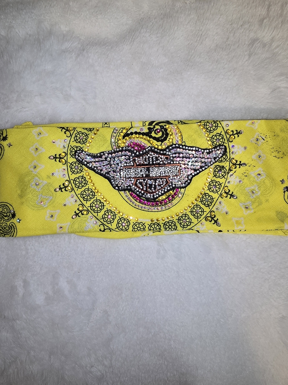 Yellow Rhinestone-Embellished Kids Waistband
